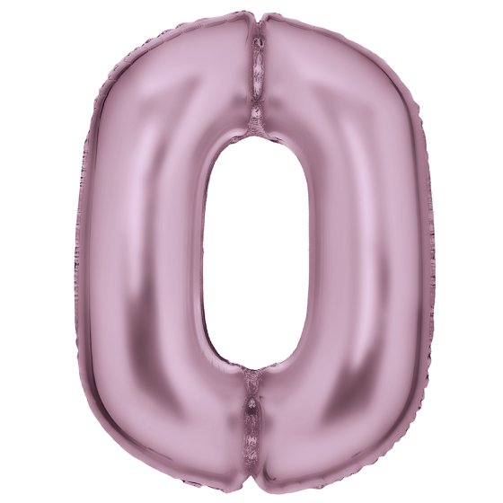 86cm Silk Lustre Pink Foil Balloon - 0