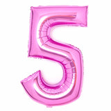 86cm Hot Pink Number Foil Balloon - 5