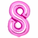 86cm Hot Pink Number Foil Balloon - 8