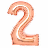 86cm Rose Gold Number Foil Balloon - 2