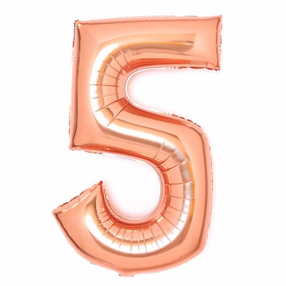 86cm Rose Gold Number Foil Balloon - 5