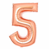 86cm Rose Gold Number Foil Balloon - 5