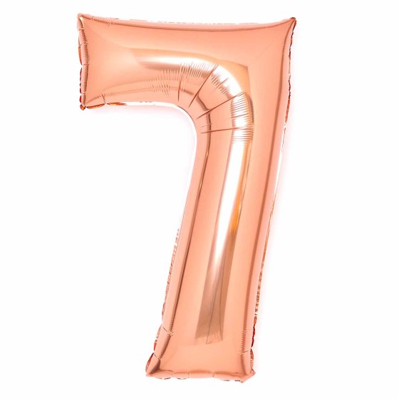 86cm Rose Gold Number Foil Balloon - 7