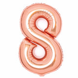 86cm Rose Gold Number Foil Balloon - 8