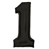 86cm Silk Lustre Black Number Foil Balloon - 1