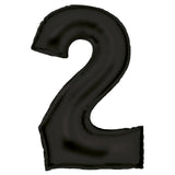86cm Silk Lustre Black Number Foil Balloon - 2