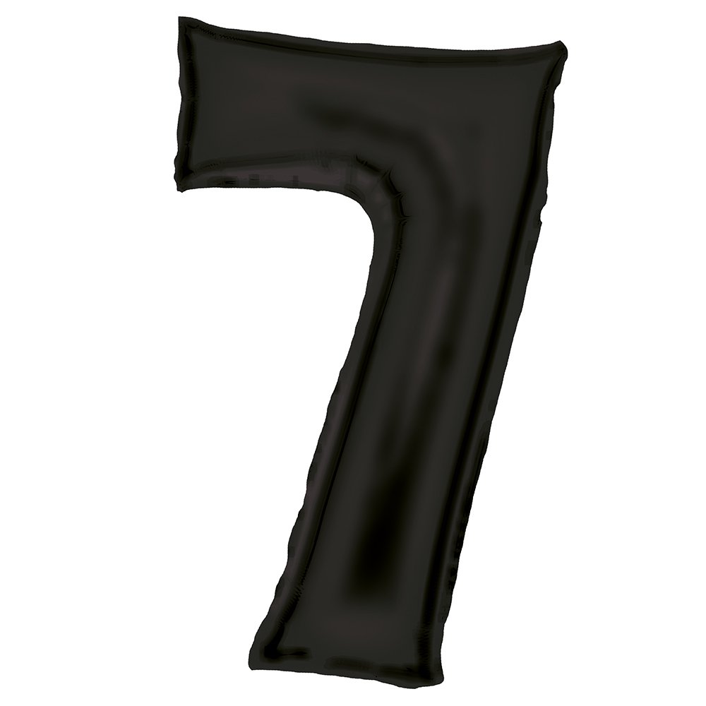 86cm Silk Lustre Black Number Foil Balloon - 7