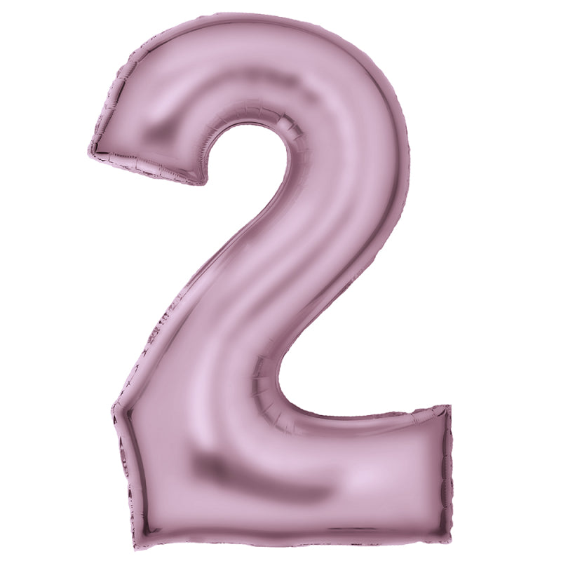 86cm Silk Lustre Pink Foil Balloon - 2