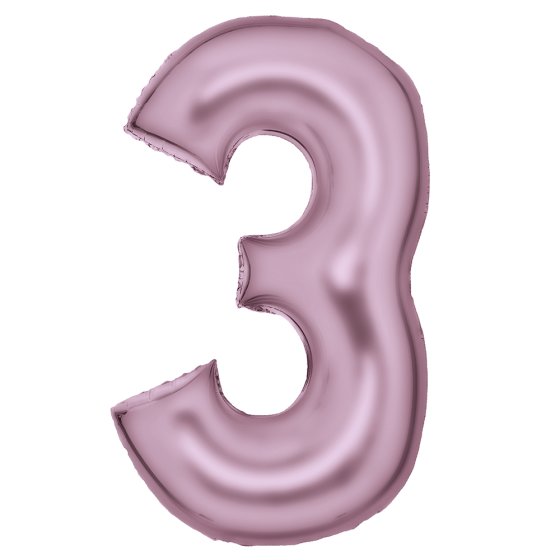 86cm Silk Lustre Pink Foil Balloon - 3