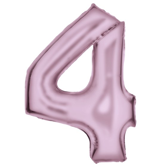 86cm Silk Lustre Pink Foil Balloon - 4