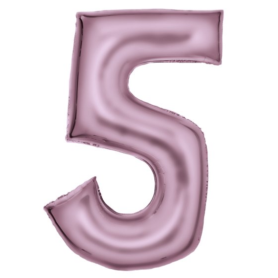 86cm Silk Lustre Pink Foil Balloon - 5