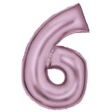 86cm Silk Lustre Pink Foil Balloon - 6