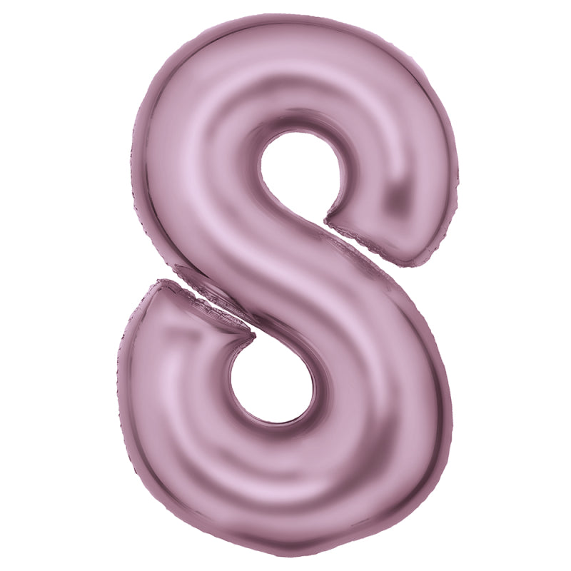 86cm Silk Lustre Pink Foil Balloon - 8