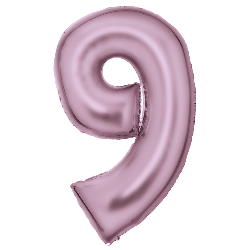 86cm Silk Lustre Pink Foil Balloon - 9