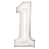 86cm Silk Lustre White Foil Balloon - 1