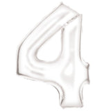 86cm Silk Lustre White Foil Balloon - 4