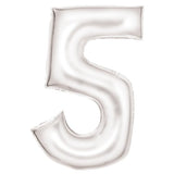 86cm Silk Lustre White Foil Balloon - 5