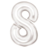86cm Silk Lustre White Foil Balloon - 8