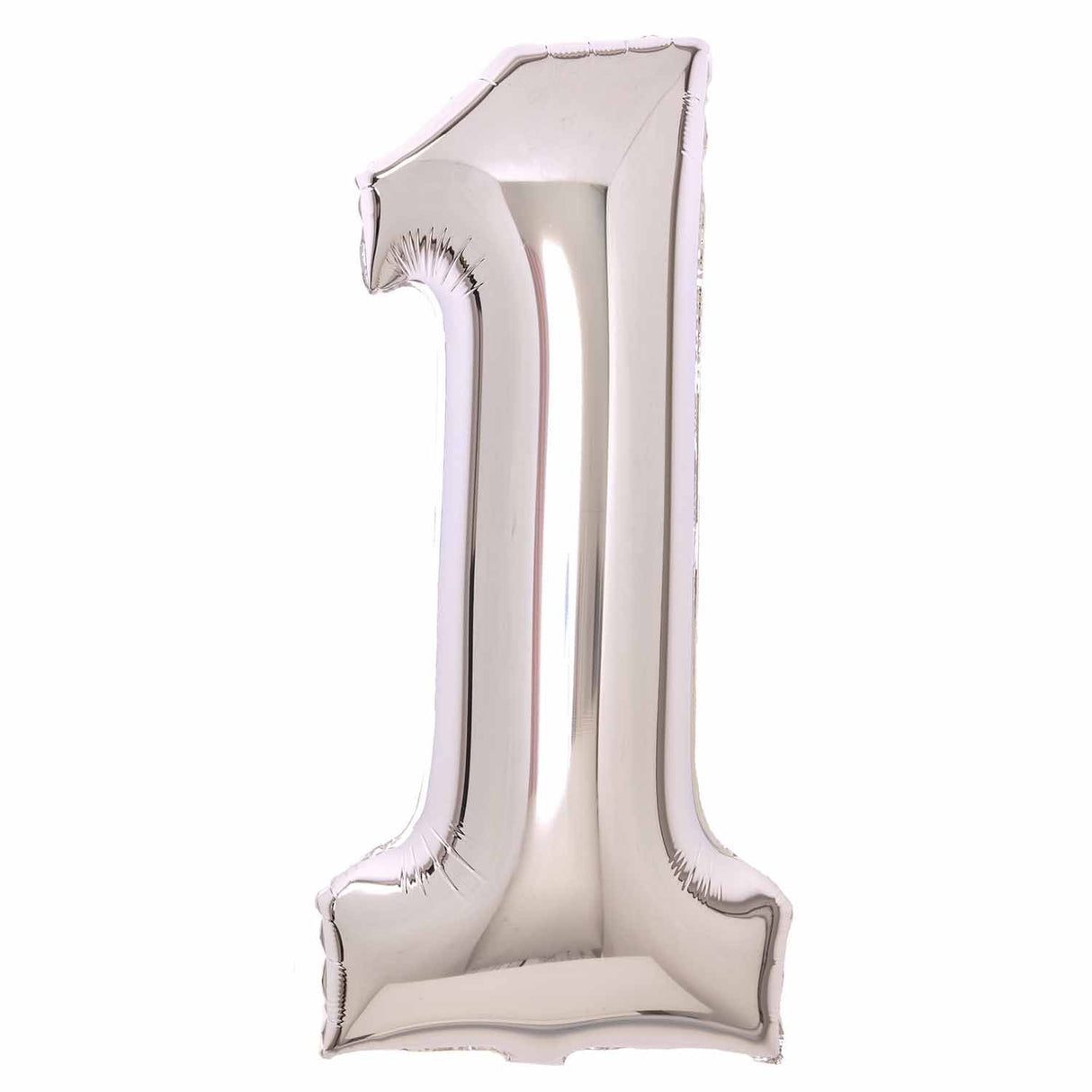 86cm Silver Number Foil Balloon - 1