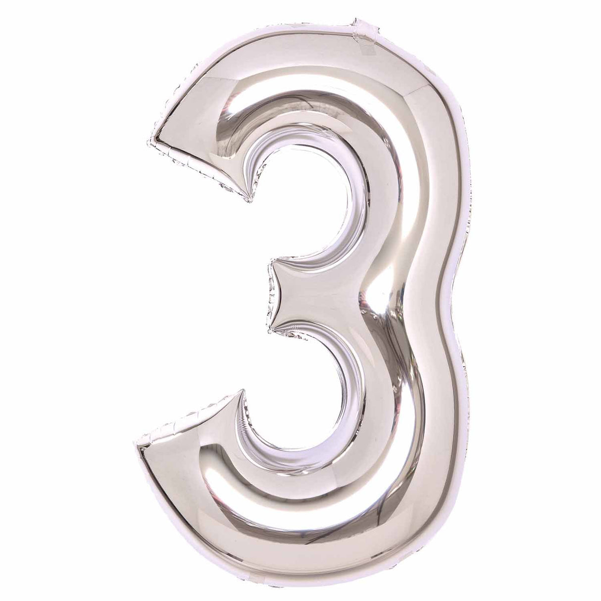 86cm Silver Number Foil Balloon - 3