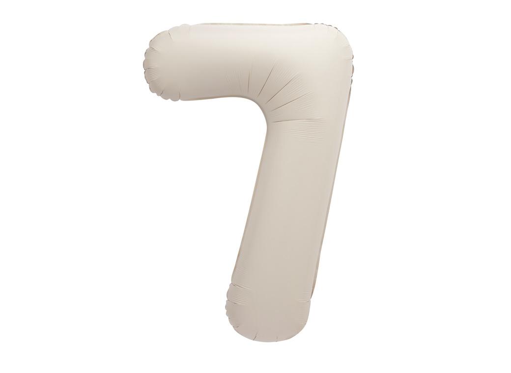 86cm Number Foil Balloon - Matte Nude 7