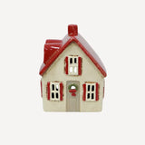 Alsace Tea Light Cottage Cream with Shutters