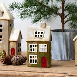 Alsace Tea Light House Christmas Green