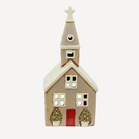 Alsace Tea Light Church Christmas Stone