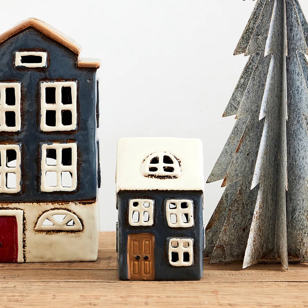 Alsace Tea Light House Navy