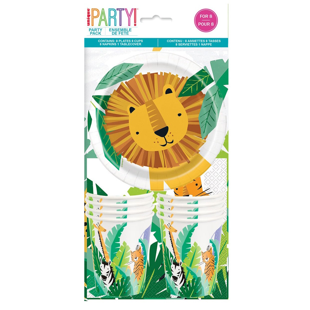 Animal Safari Party Pack for 8