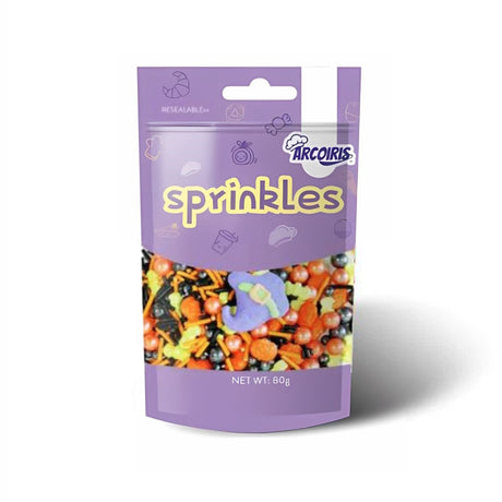 Arcoiris Sprinkles - Halloween Pearls Mix with 1 x Royal Icing Witches Hat