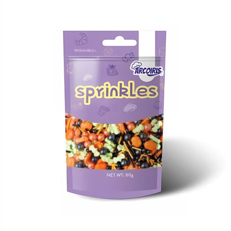 Arcoiris Sprinkles - Halloween Pumpkins & Bats Mix