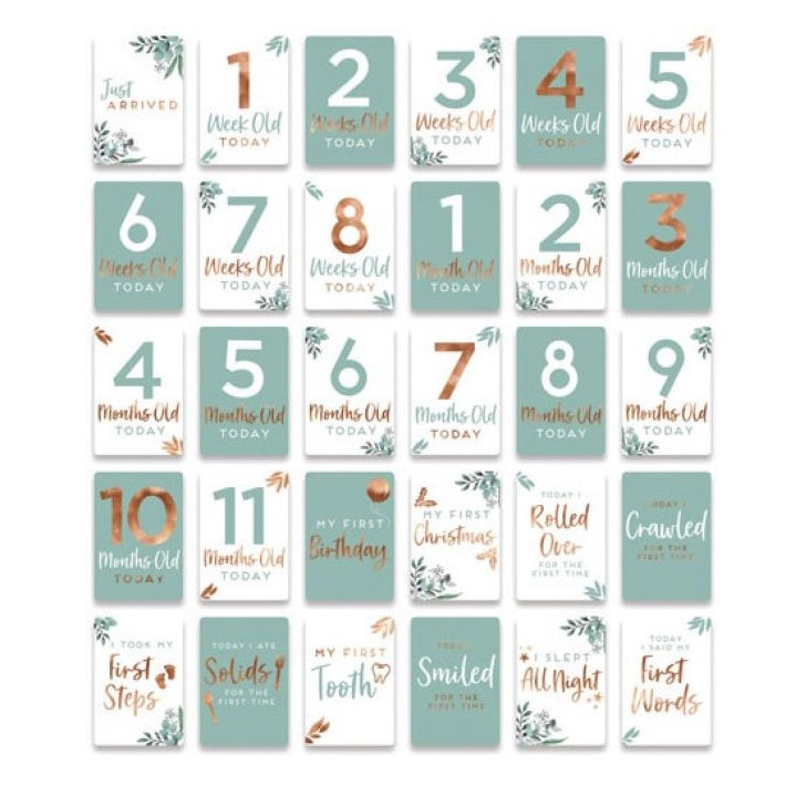 Botanical Baby Milestone Cards 30pk