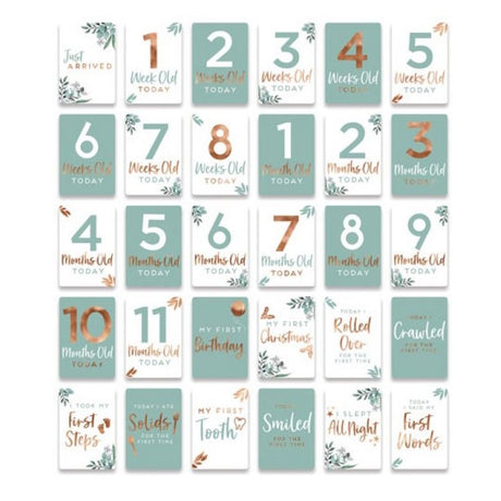 Botanical Baby Milestone Cards 30pk