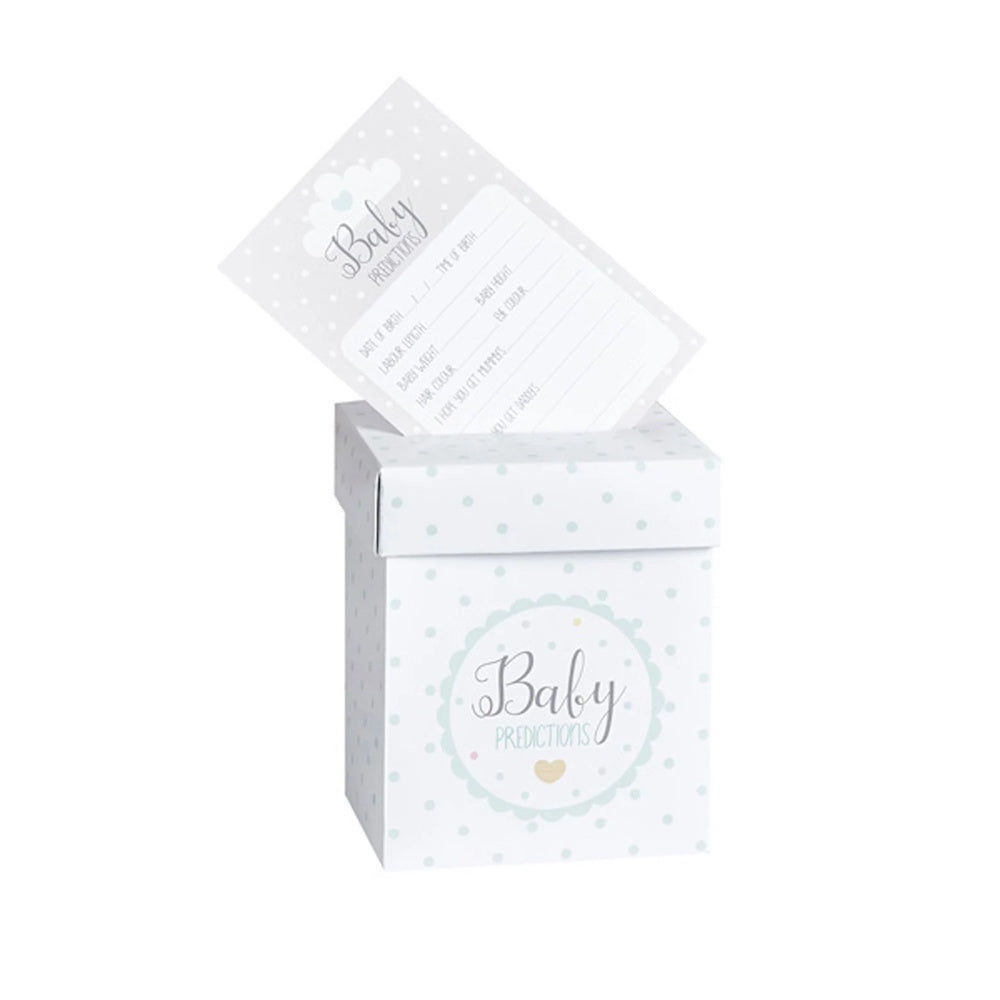 Neutral Baby Shower Prediction Cards & Post Box Set