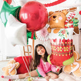 Beary Christmas Stocking SuperShape Foil Balloon