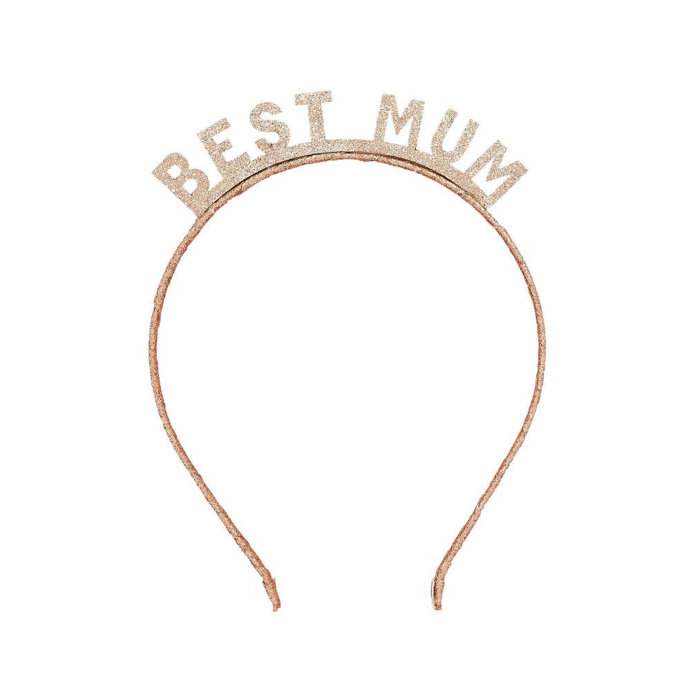 Best Mum Gold Glitter Headband