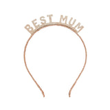 Best Mum Gold Glitter Headband