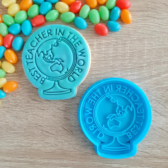 Best Teacher in the World Cookie Cutter & Embosser