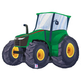 Green Tractor Shaped Foil Balloon