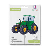 Green Tractor Shaped Foil Balloon