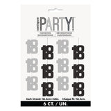 Glitz Black & Silver String Decorations - 18