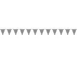 Black & White Check Pennant Banner 3.6m