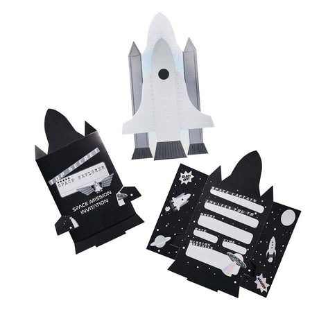 Blast Off Space Shuttle Party Invitations 10pk