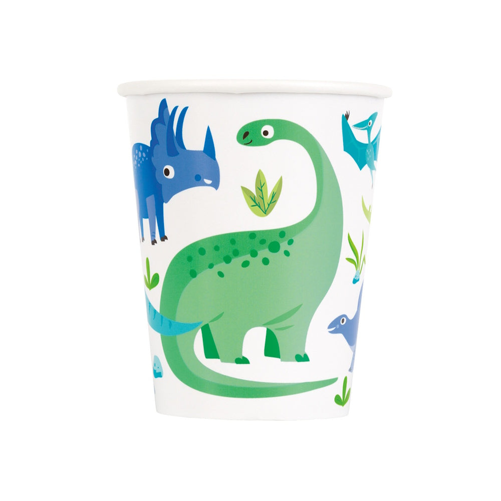Blue & Green Dinosaur Cups 8pk