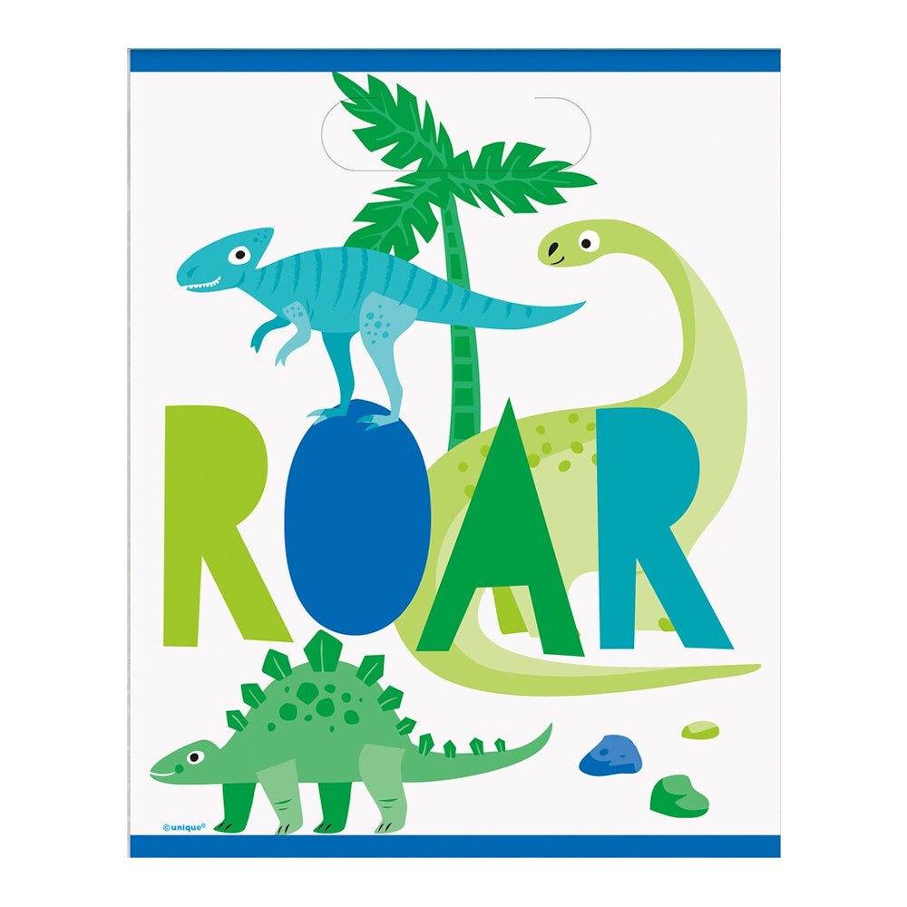 Blue & Green Dinosaur Loot Bags 8pk
