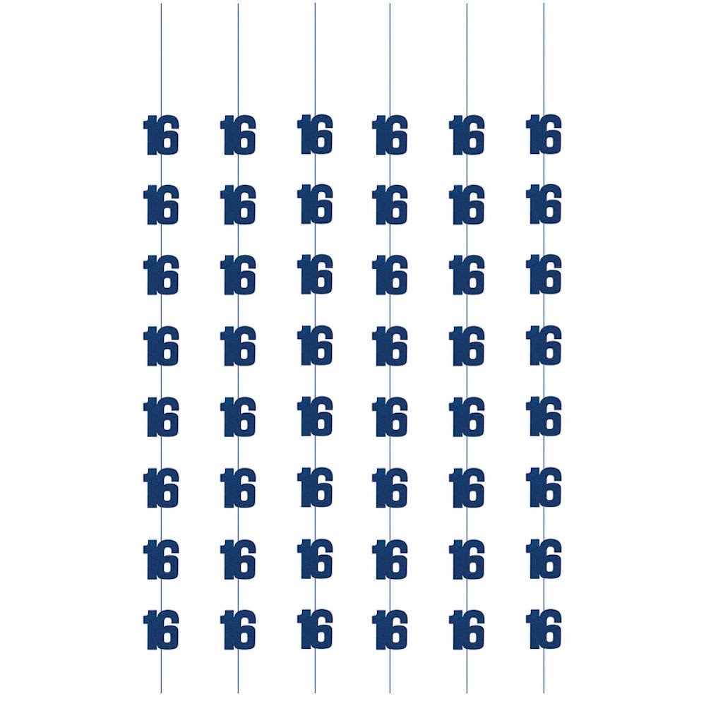 Glitz Blue String Decorations - 16