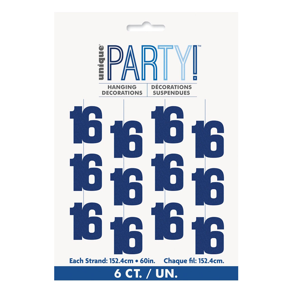 Glitz Blue String Decorations - 16