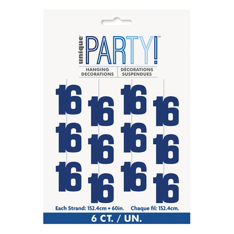 Glitz Blue String Decorations - 16