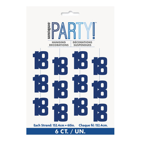 Glitz Blue String Decorations - 18